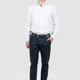 Pantaloni bărbați slim fit chino stretch bleumarin