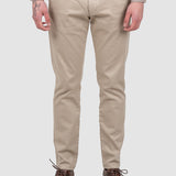 Pantaloni bărbați slim fit chino stretch bej