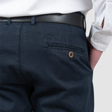 Pantaloni bărbați slim fit chino stretch bleumarin