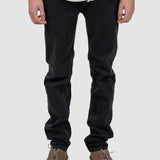 Pantalon denim bărbați regular fit negru prespălat