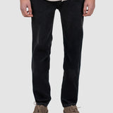 Pantalon denim bărbați regular fit negru prespălat