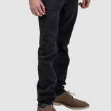 Pantalon denim bărbați regular fit negru prespălat