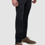 Pantalon denim bărbați regular fit negru prespălat