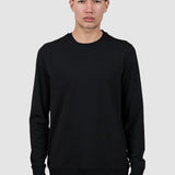 Bluză bărbați crew neck cu manșete rib, culori închise