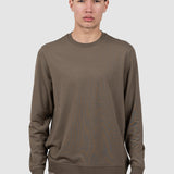 Bluză bărbați crew neck cu manșete rib, culori închise