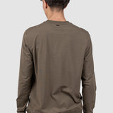 Bluză bărbați crew neck cu manșete rib, culori închise