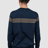 Bluză bărbați bleumarin cu dungi contrastante