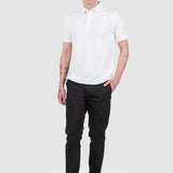 Pantaloni bărbați slim fit negri din bumbac elastic
