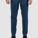 Pantaloni bărbați slim fit bleumarin din bumbac elastic