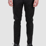 Pantaloni bărbați slim fit negri din bumbac elastic