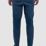 Pantaloni bărbați slim fit bleumarin din bumbac elastic