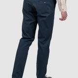 Pantaloni bărbați slim fit bleumarin din bumbac elastic
