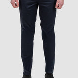 Pantaloni bărbați slim fit bleumarin din bumbac stretch