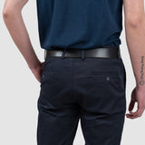 Pantaloni bărbați slim fit bleumarin din bumbac stretch