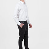 Pantaloni bărbați slim fit negri din bumbac stretch