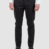 Pantaloni bărbați slim fit negri din bumbac stretch