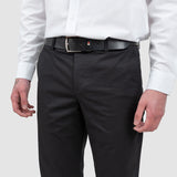 Pantaloni bărbați slim fit negri din bumbac stretch