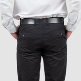 Pantaloni bărbați slim fit negri din bumbac stretch