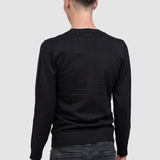 Pulover bărbații din bumbac cu textură verticală