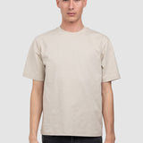 Tricou bărbați cu croială dreaptă din bumbac, crem