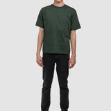 Tricou bărbați cu croială dreaptă din bumbac, verde