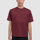 Tricou bărbați cu croială dreaptă din bumbac, bordo