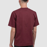 Tricou bărbați cu croială dreaptă din bumbac, bordo