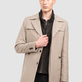 Palton bărbați din lână și cașmir cu croială clasică, bej