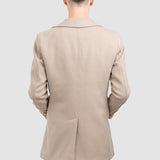 Palton bărbați din lână și cașmir cu croială clasică, bej