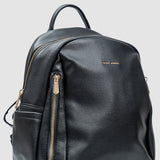 Rucsac damă cu fermoar frontal, negru