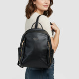 Rucsac damă cu fermoar frontal, negru
