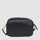 Geantă damă crossbody neagră cu buzunar frontal