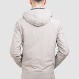 Geacă bărbați cu glugă și închidere frontală, gri