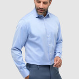 Cămașă bărbați Eterna modern fit din bumbac, albastru
