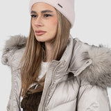 Căciulă femei Agbo tricotată cu ciucure roz