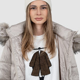 Căciulă femei Agbo lână merino și cașmir alb