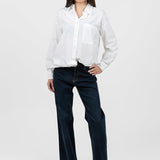 Cămașă femei Bebe Plus albă cu broderie decorativă spate