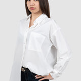 Cămașă femei Bebe Plus albă cu broderie decorativă spate