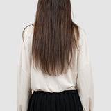 Bluză damă crem cu talie elastică