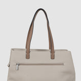 Geantă crossbody femei cu textură împletită crem