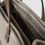 Geantă crossbody femei cu textură împletită crem
