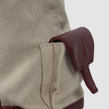 Rucsac pentru femei de tip sac cu detalii din piele ecologică, Crem/Bordo