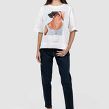 Pantaloni denim damă slim fit din bumbac stretch albaștri