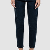 Pantaloni denim damă slim fit din bumbac stretch albaștri