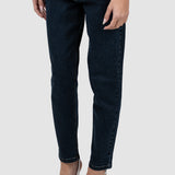 Pantaloni denim damă slim fit din bumbac stretch albaștri