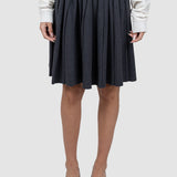 Fustă damă gri plisată cu talie elastică