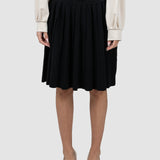 Fustă damă negru plisată cu talie elastică
