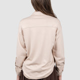 Cămașă damă crem cu broderie