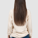 Bluză damă piersică cu aplicație fluture leopard