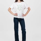 Pantaloni damă evazați din denim albastru elastic